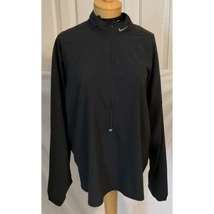 Mens Nike Dri Fit 1/2 Zip Sweatshirt Black Size Large Athletic Gym Training